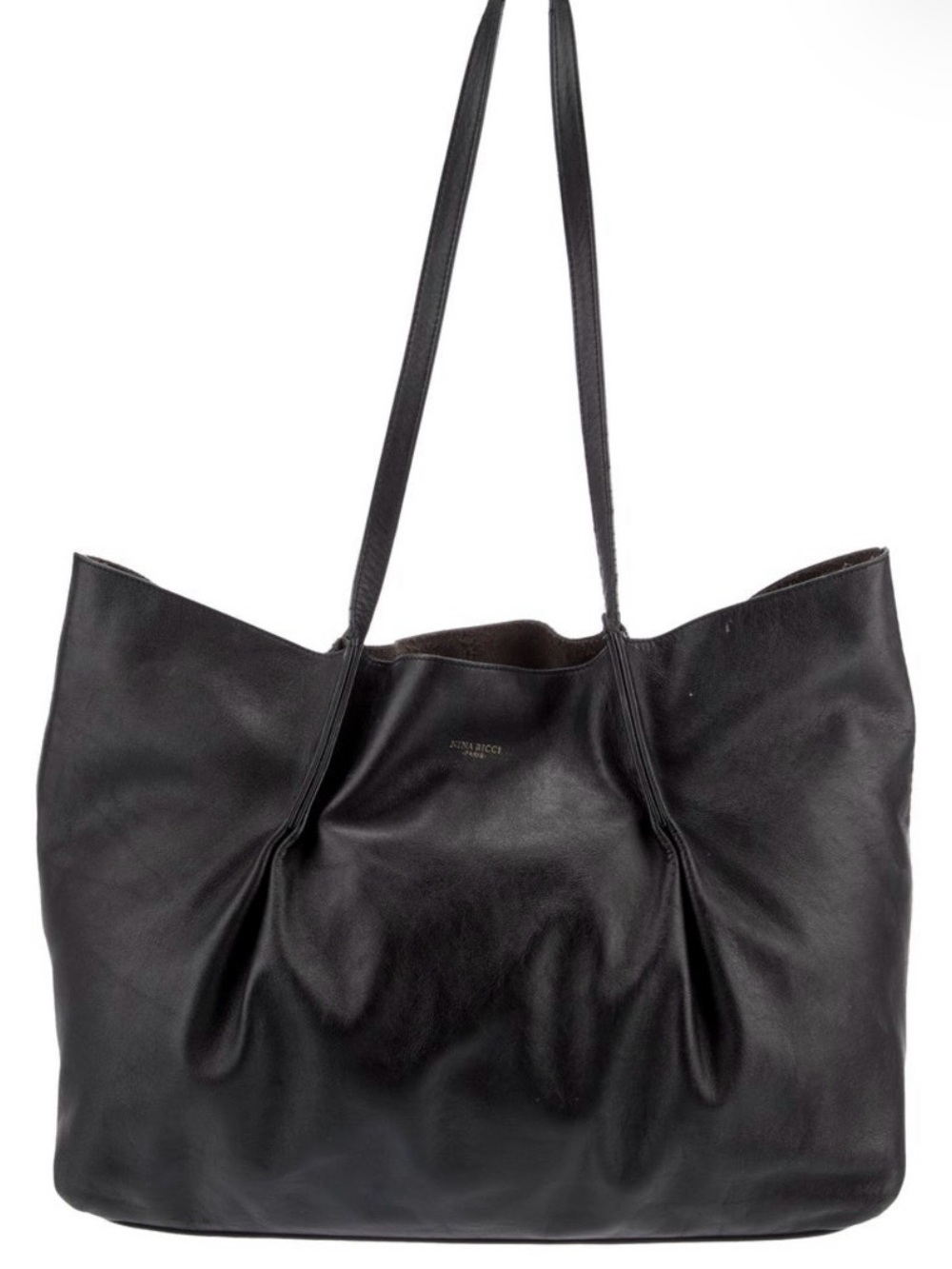 Nina Ricci Black Leather Tote Bag